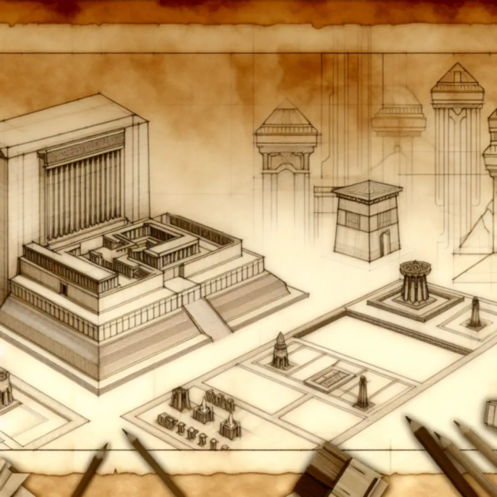 Szkice koncepcyjne budowli i mapy do Civilization VI