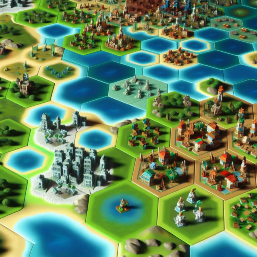 Zrzut ekranu z rozgrywki Civilization VI z widokiem miasta i jednostek