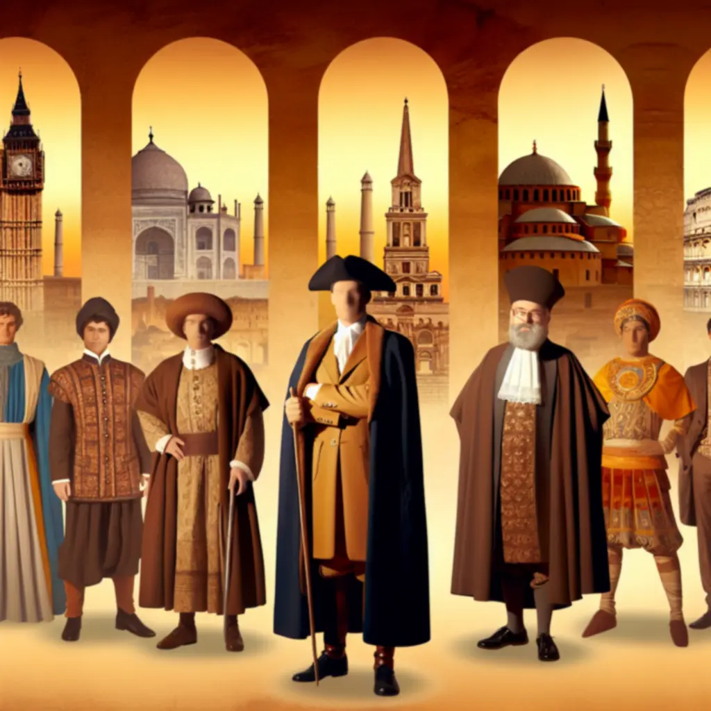 Ilustracje historycznych liderów i cywilizacji w klimacie Civilization VI