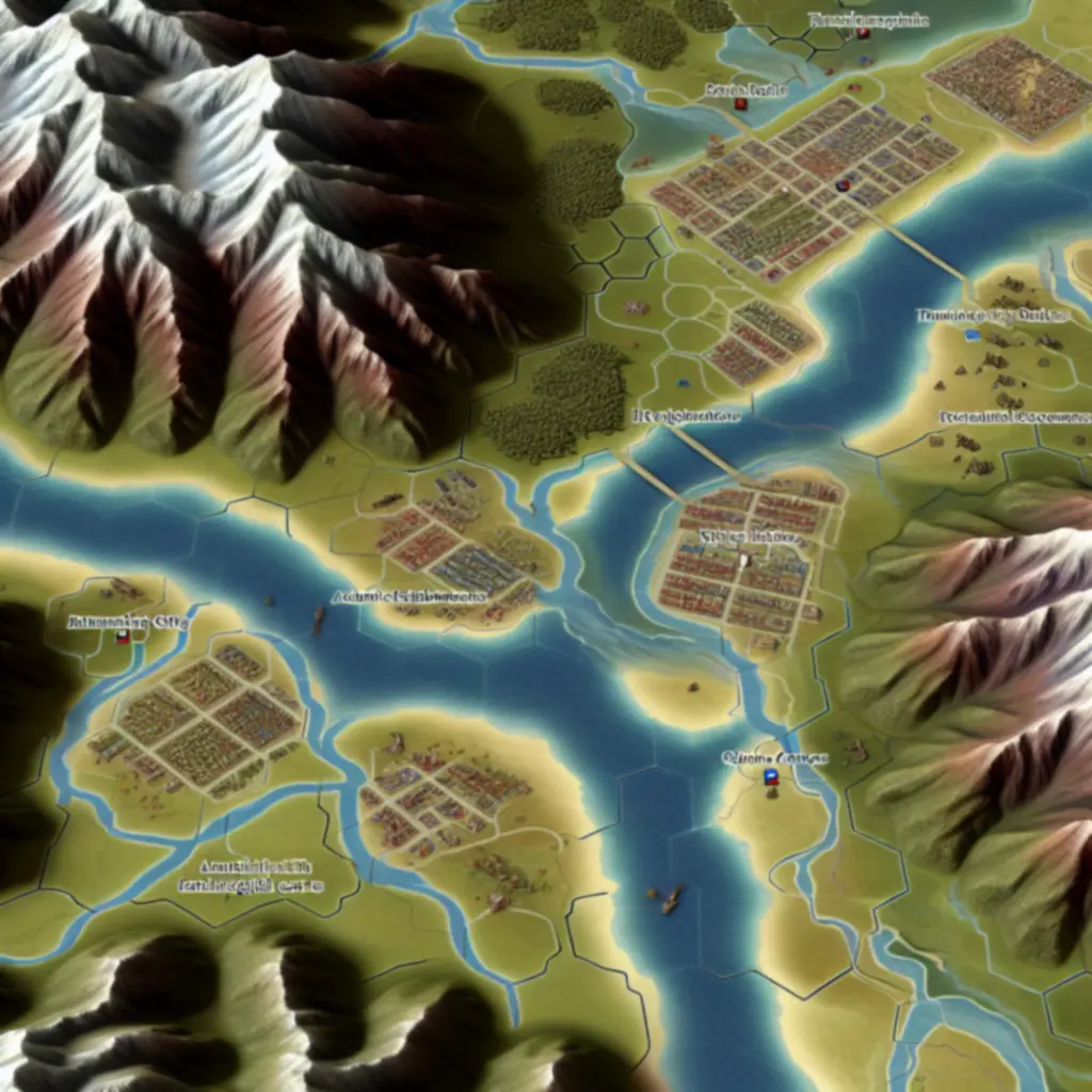 Przełęcze, rzeki i linie gór wykorzystane do obrony i sąsiedztw dzielnic